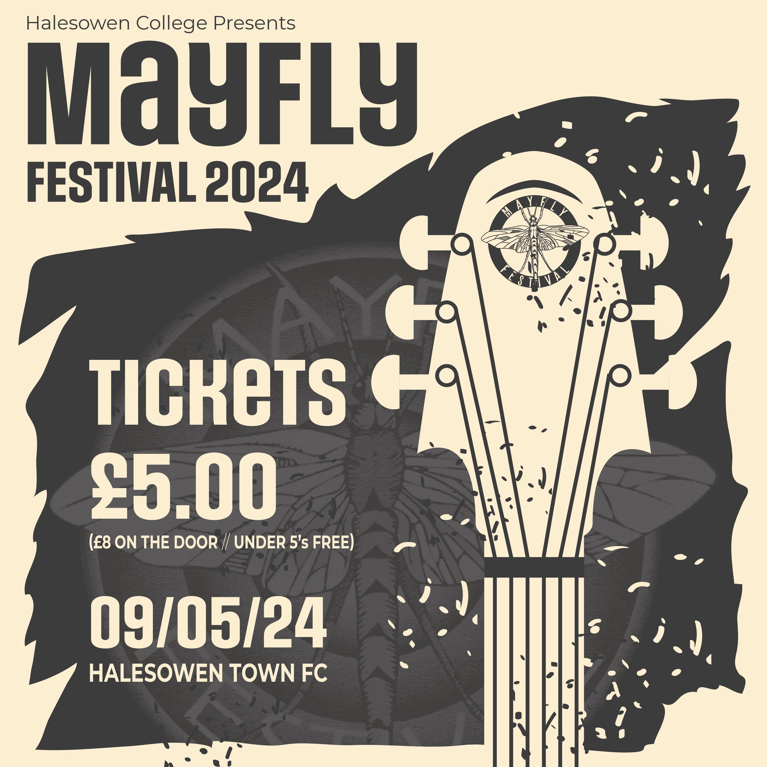 Mayfly Evening Only Ticket 9th May 2024 Halesowen College